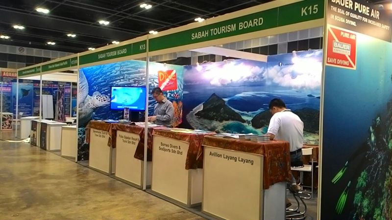 With Sabah Tourism Board at Booth K13 & K15